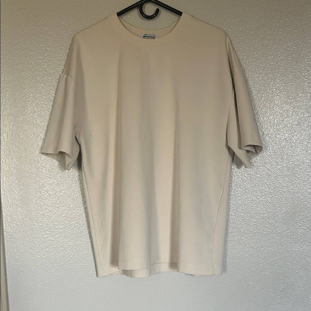 Zara Beige Short Sleeve Tee